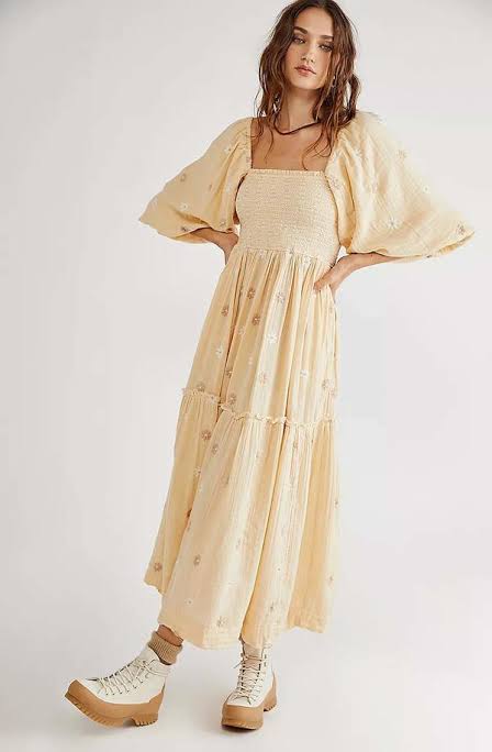 Free People Dahlia Embroidered Maxi – Love Spell
