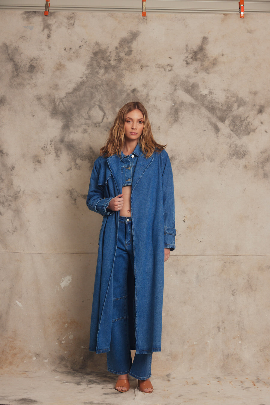 PIPPA The Label Riley Trench - Indigo Denim