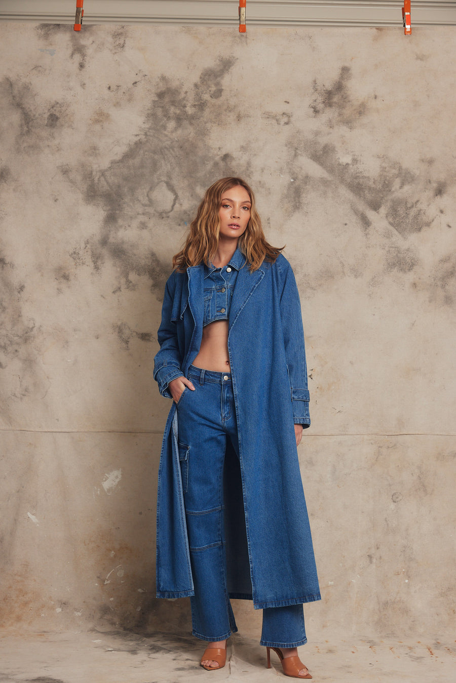 PIPPA The Label Riley Trench - Indigo Denim