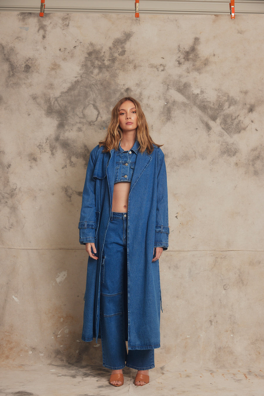 PIPPA The Label Riley Trench - Indigo Denim