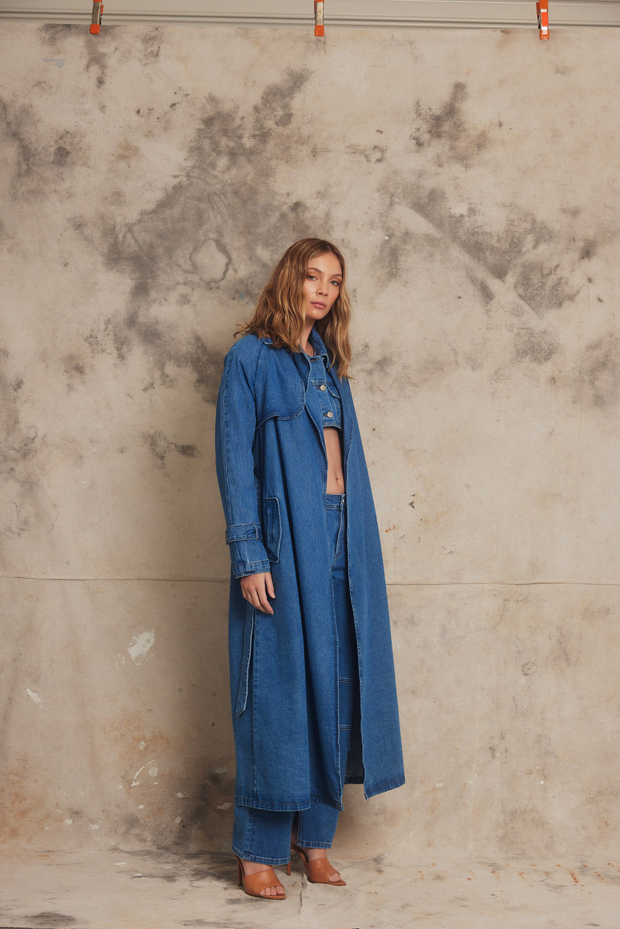 PIPPA The Label Riley Trench - Indigo Denim