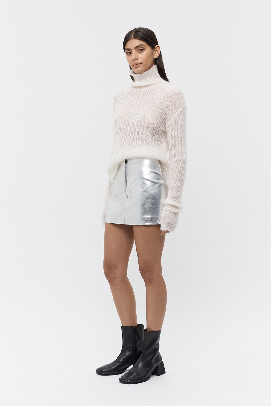 Friend Of Audrey Ida Mohair Wool Knit - White