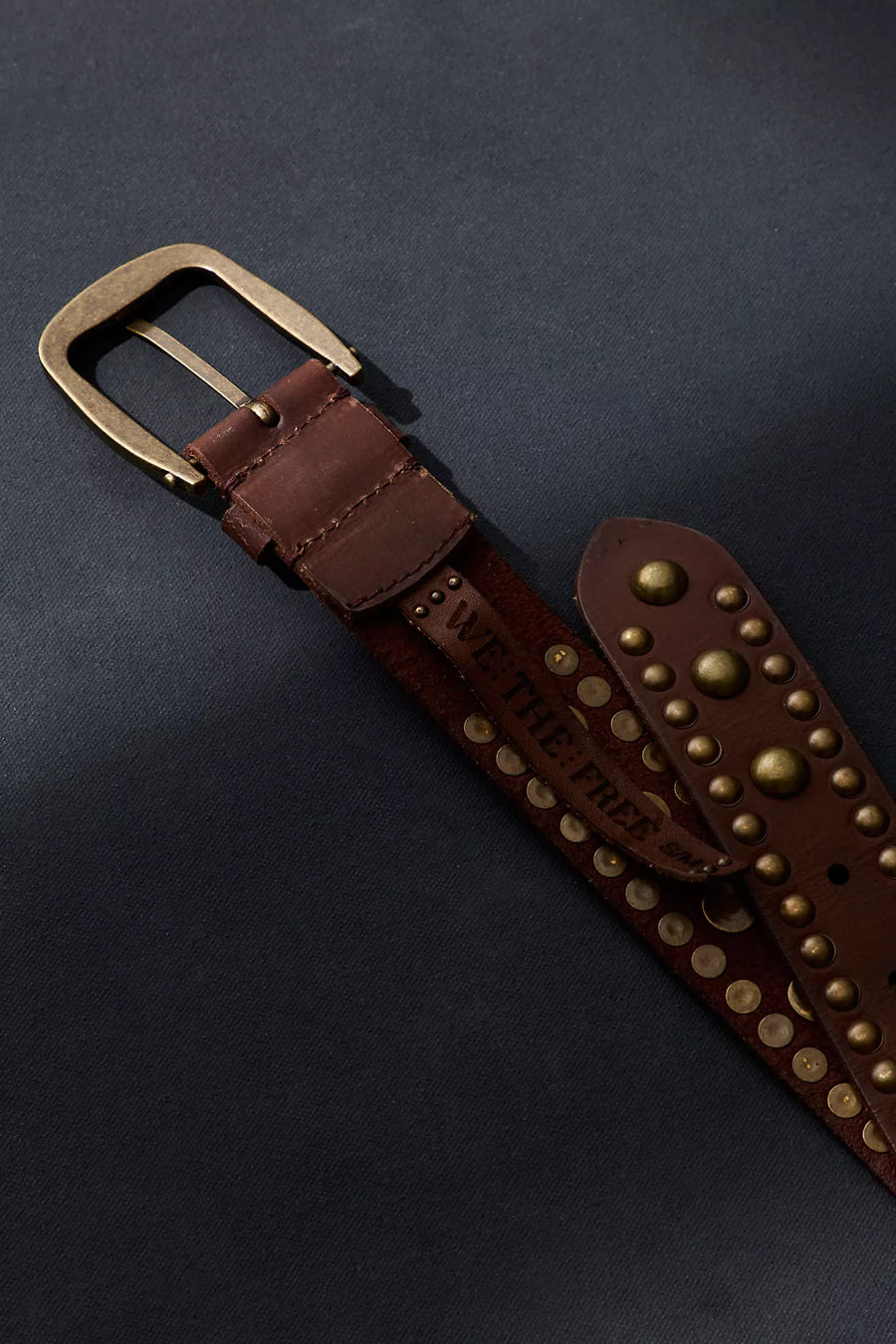 Free People WTF Sola Stud Belt - Cognac