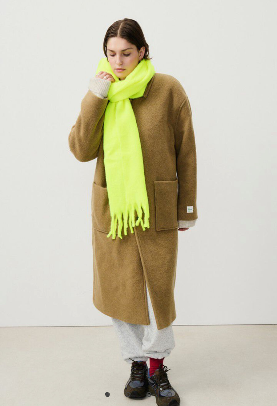 American Vintage Zinaco Scarf - Fluro Yellow