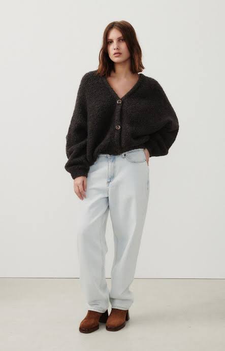 American Vintage Zolly Cardigan - Charcoal Melange