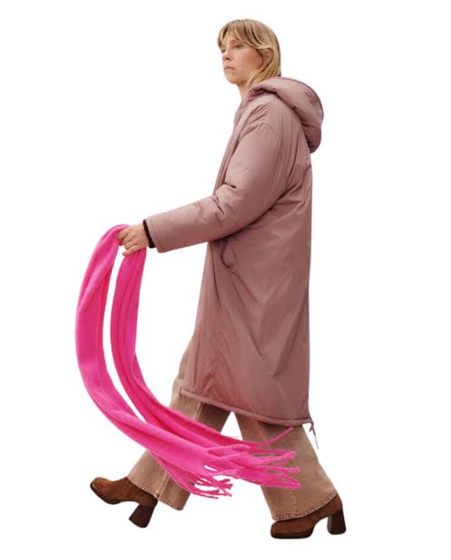 American Vintage Zinaco Scarf - Fluro Pink