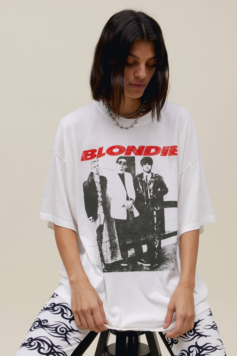 Daydreamer Blondie Self Titled Tee OS - Vintage White