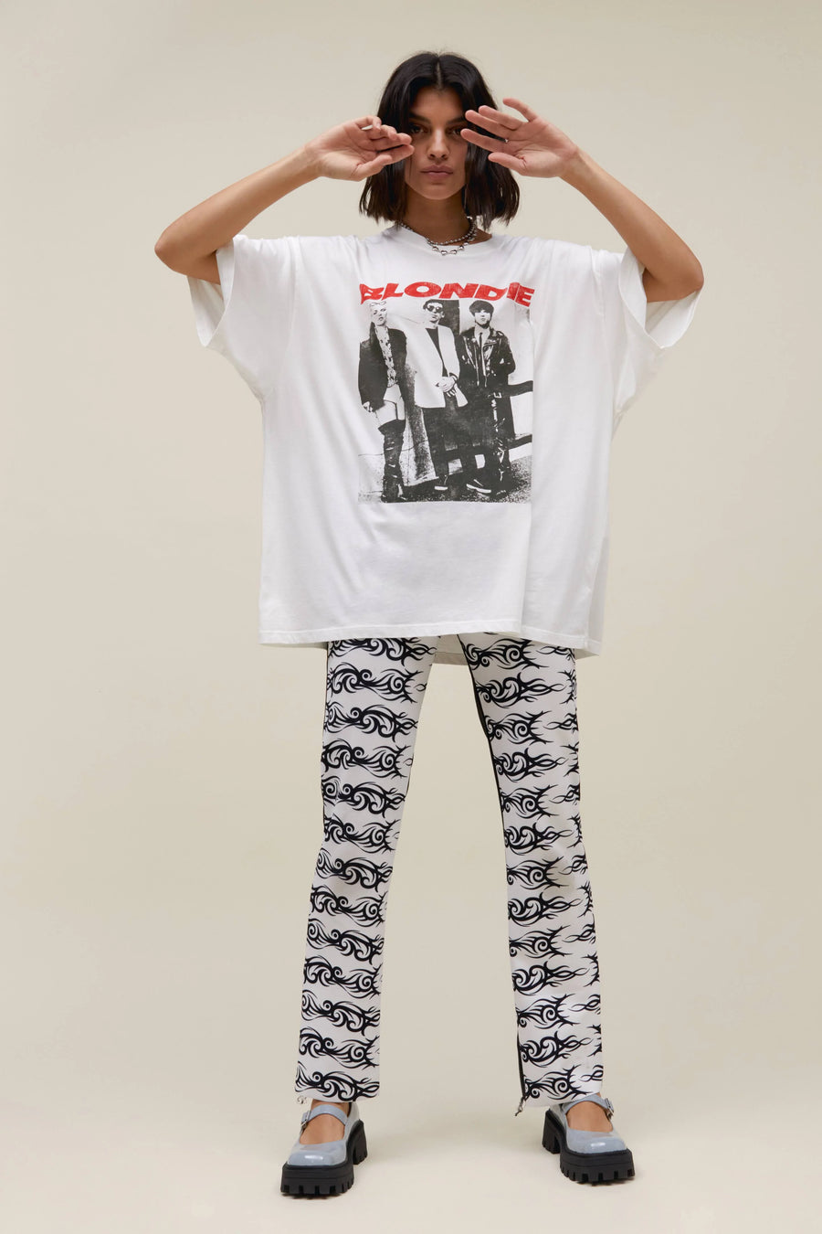 Daydreamer Blondie Self Titled Tee OS - Vintage White