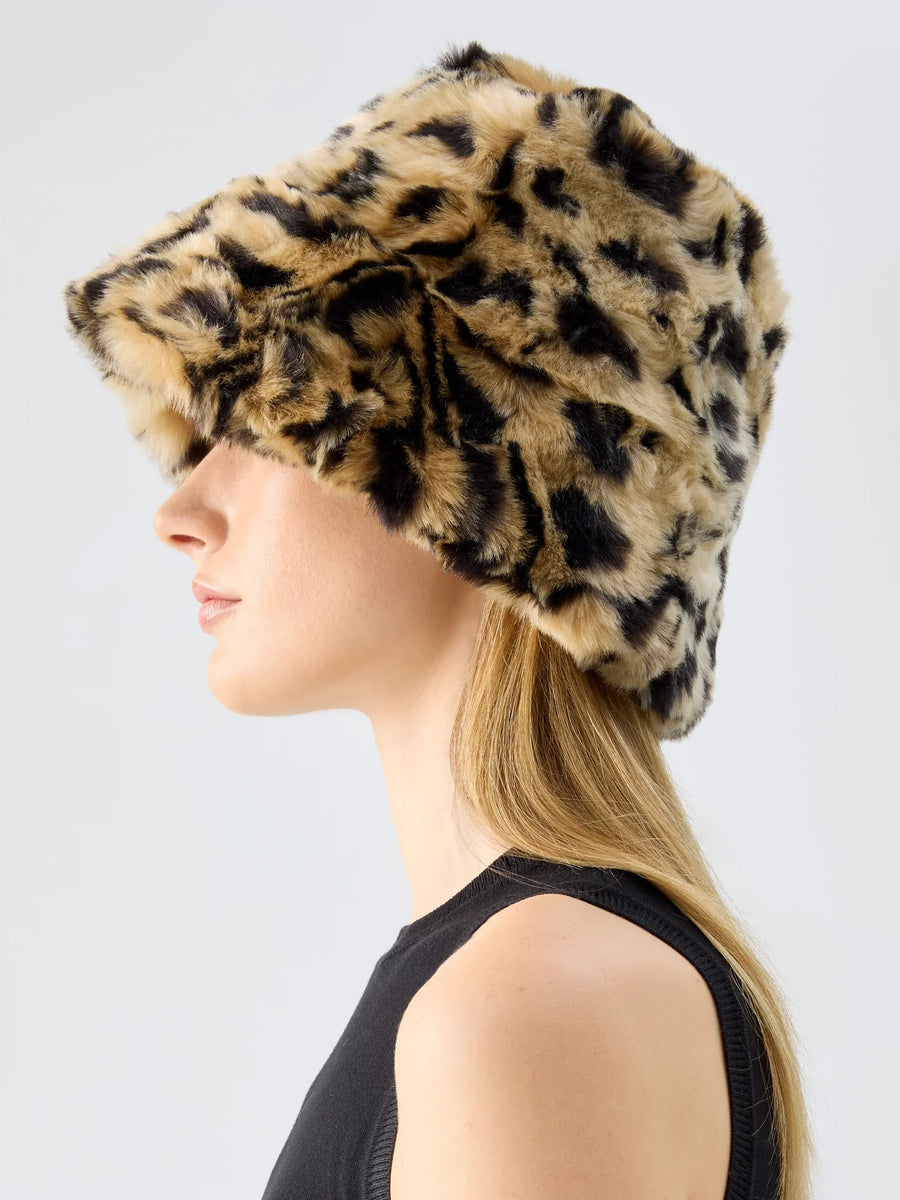 Unreal Fur Yeoman Hat - Light Leopard