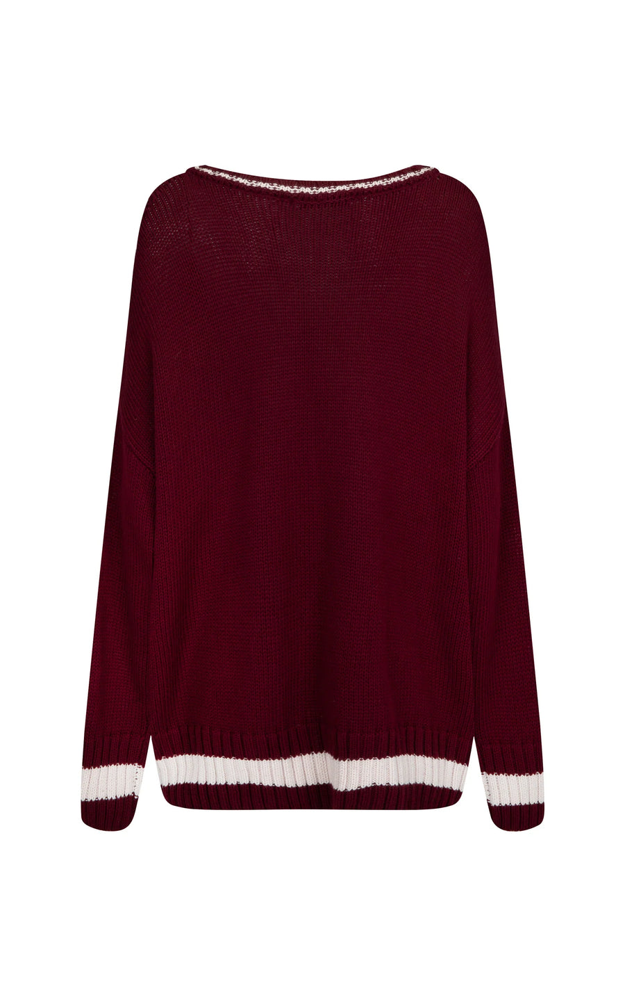Araminta James Marseille V-Neck Sweater - Red Wine