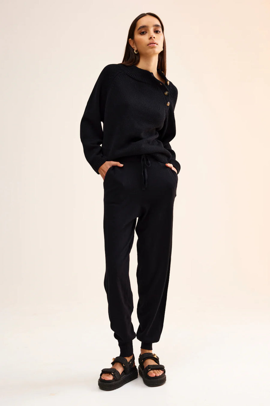 Kinney Eliza Knit Pant - Black