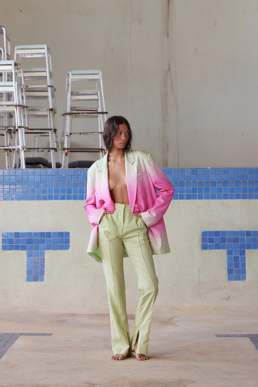 Pippa The Label Piper Slim Leg Pant - Olive SALE
