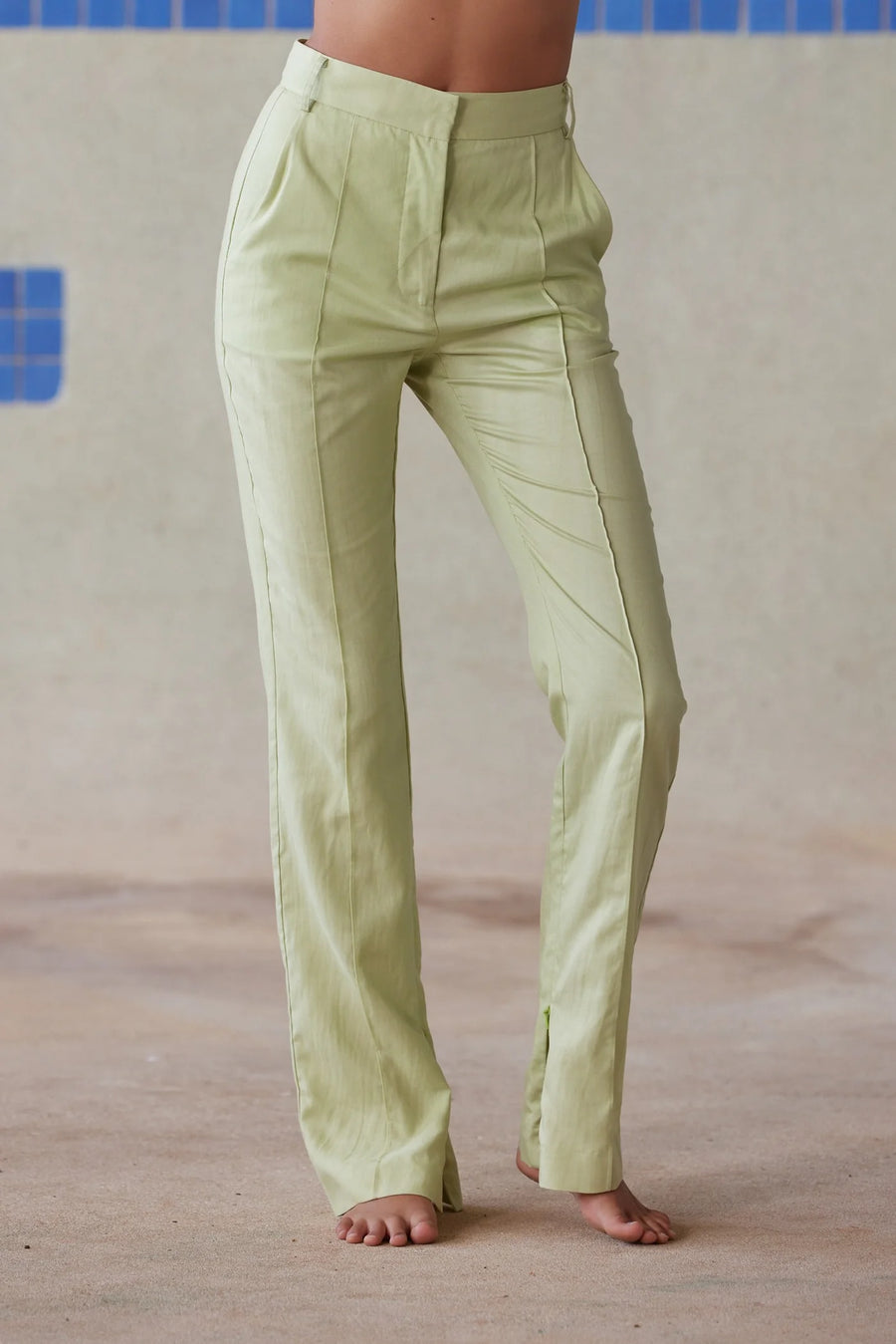 Pippa The Label Piper Slim Leg Pant - Olive