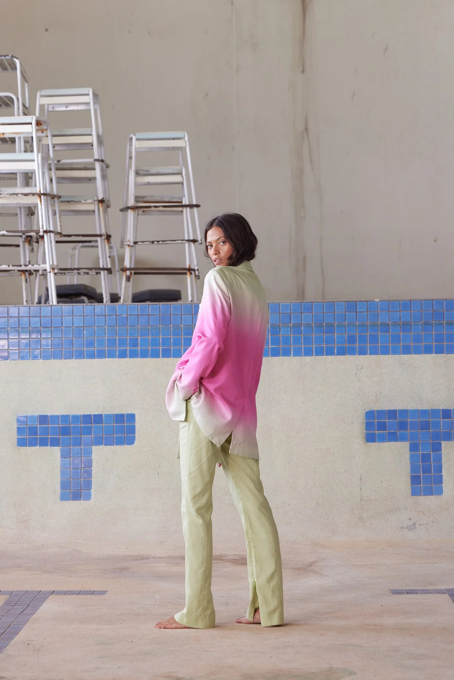 Pippa The Label Piper Slim Leg Pant - Olive SALE
