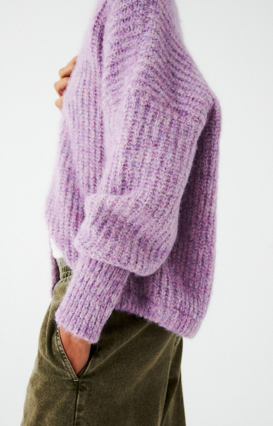 American Vintage East Cardigan - Lilac Melange