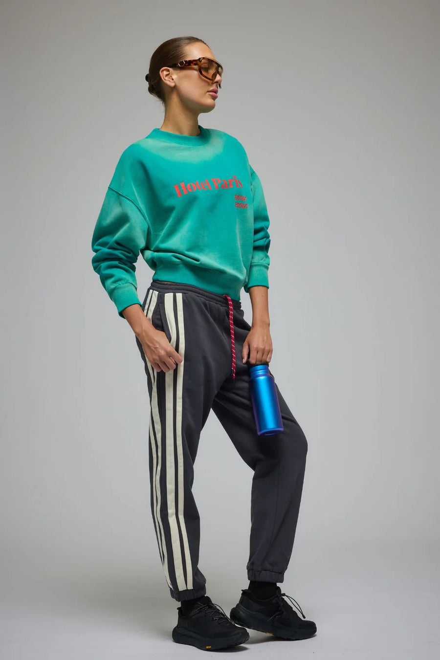 Araminta James Hotel Paris Sweatshirt - Washed Ocean Green