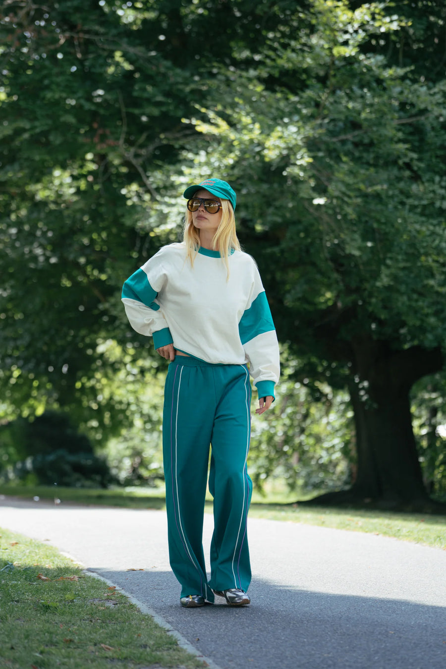 Araminta James Bisous Cap - Ocean Green