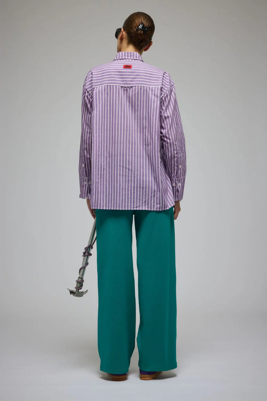 Araminta James Bisous Cotton Stripe Shirt - Violet