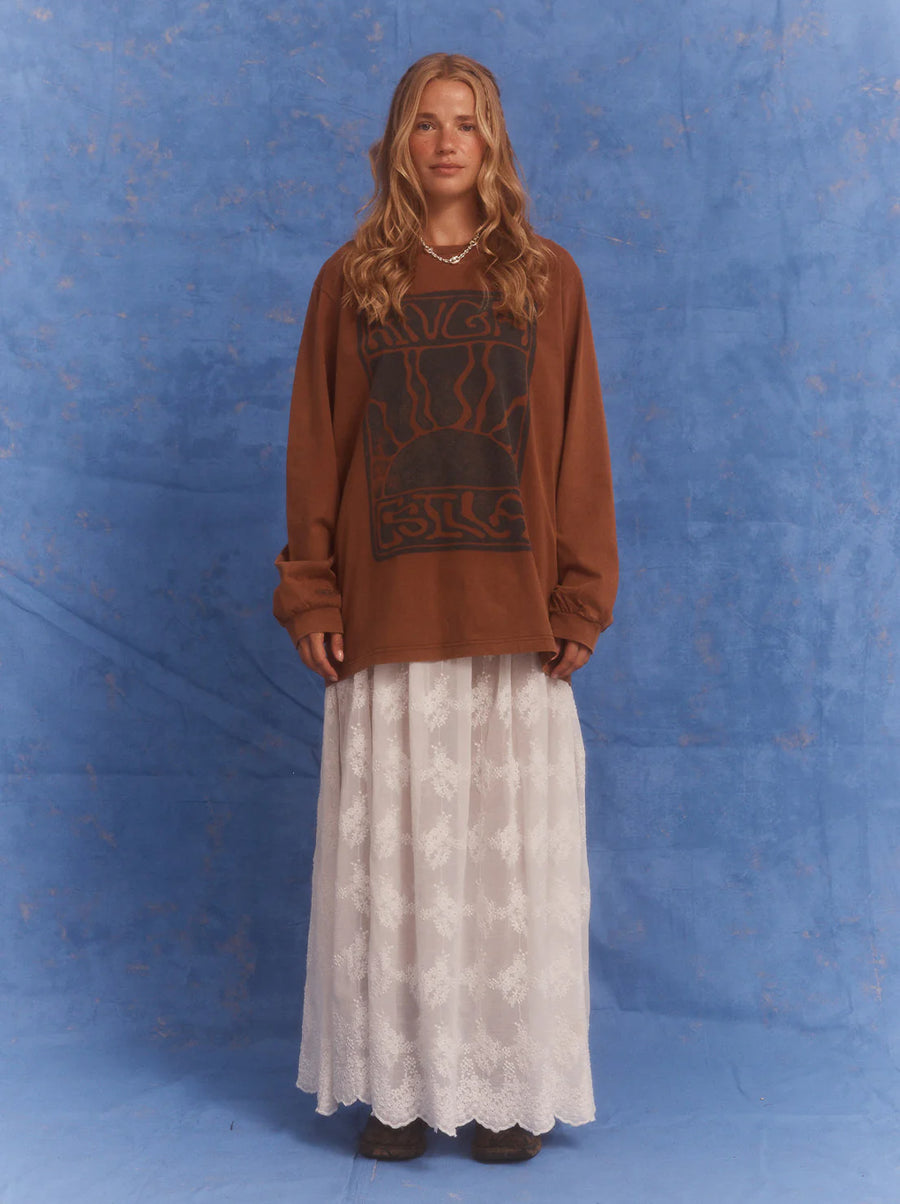 Kinga Csilla Lino Roses Tee - Brown