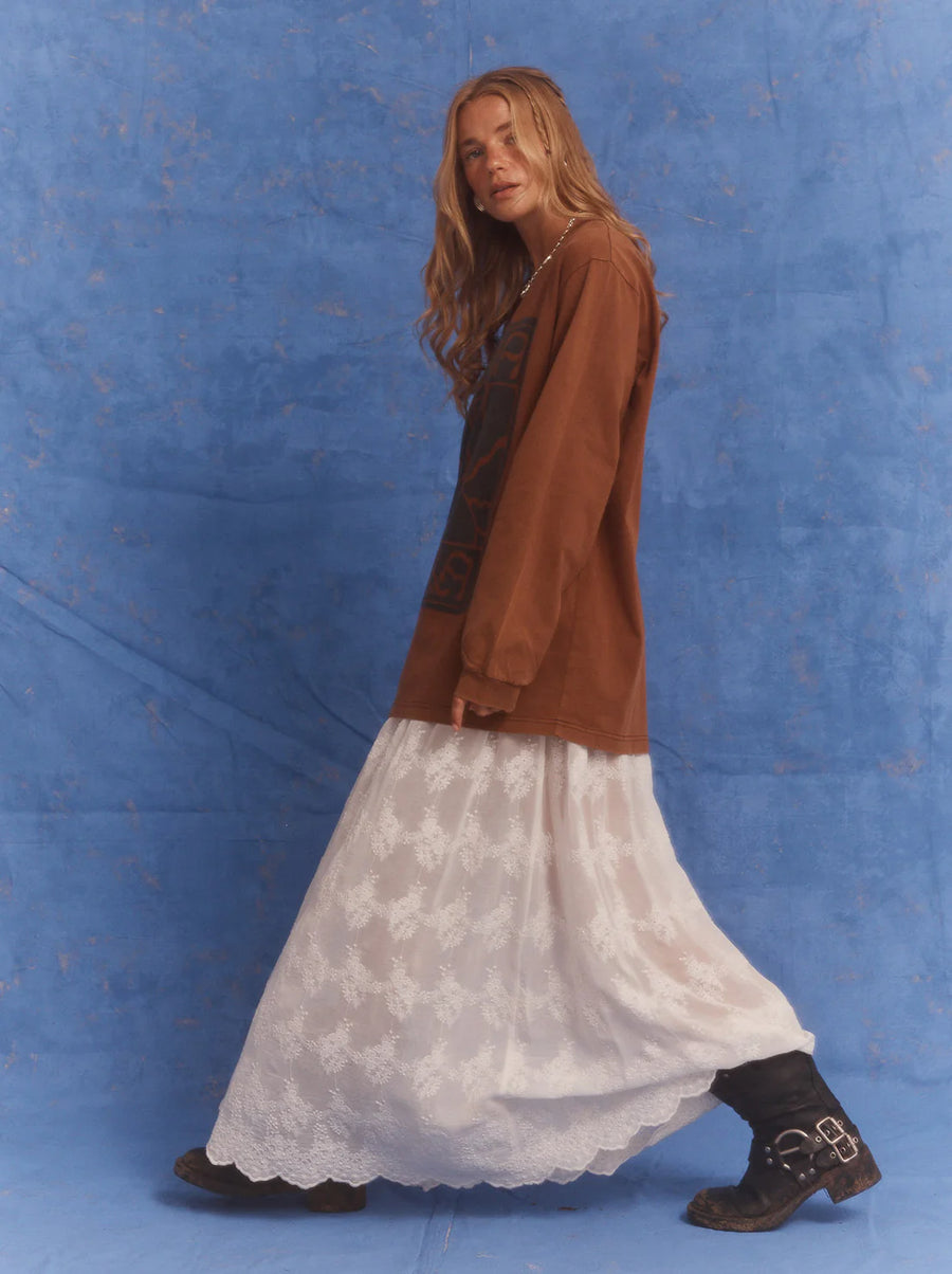 Kinga Csilla Lino Roses Tee - Brown