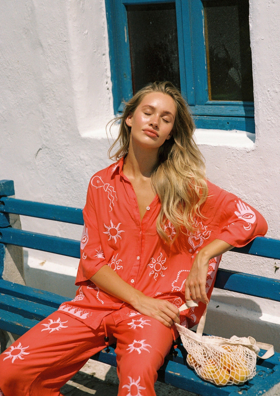 Kinga Csilla Fortuna Pant - Red FINAL SALE