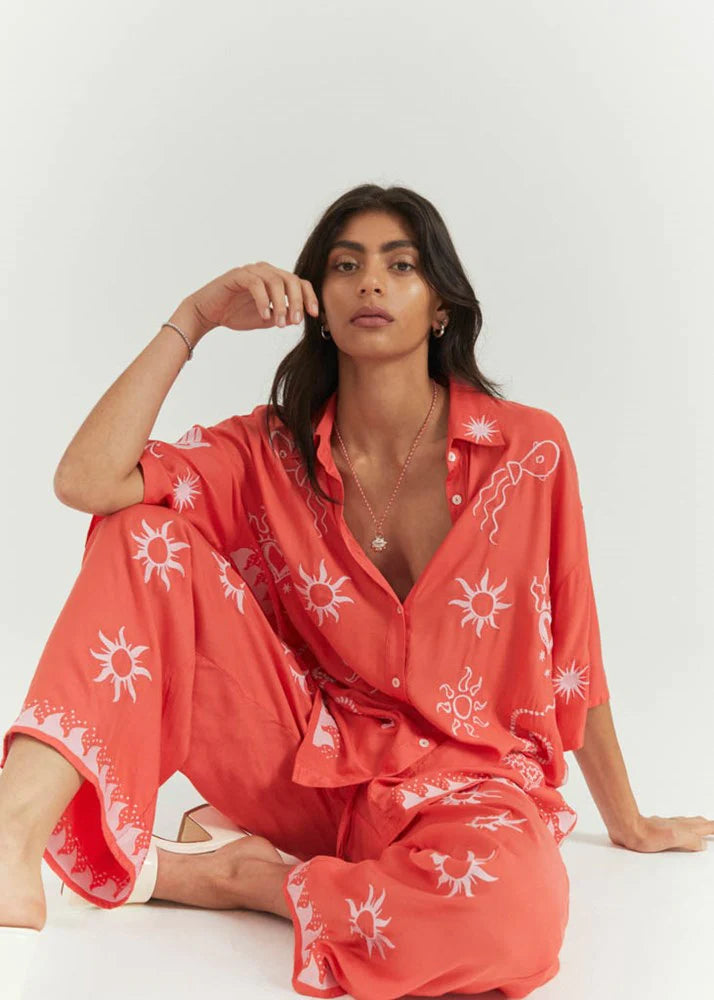 Kinga Csilla Fortuna Pant - Red FINAL SALE