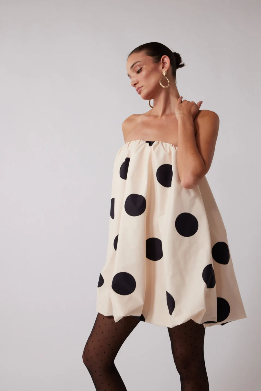 The Wolf Gang Gaia Bubble Dress - Creme Sport