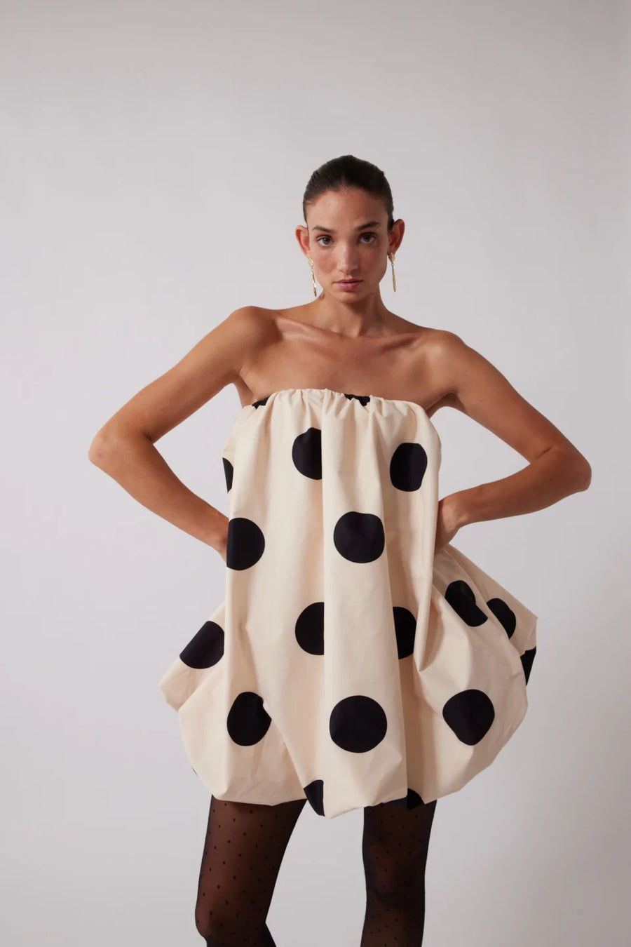 The Wolf Gang Gaia Bubble Dress - Creme Sport