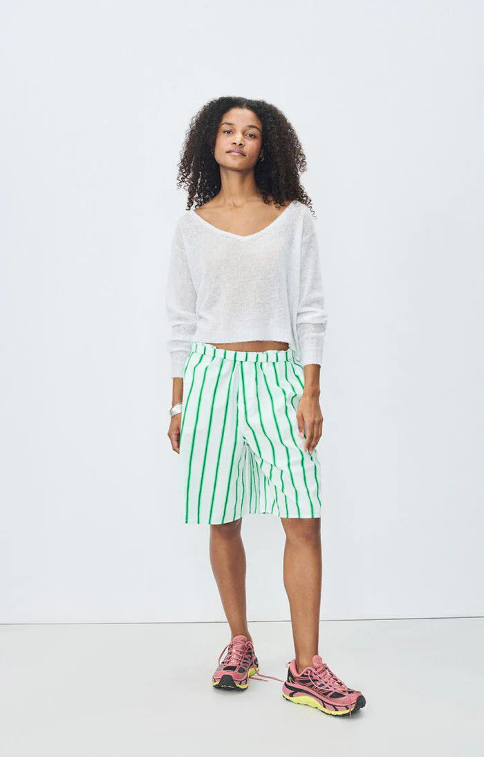 American Vintage Dumy V Neck Jumper - Arctic Melange