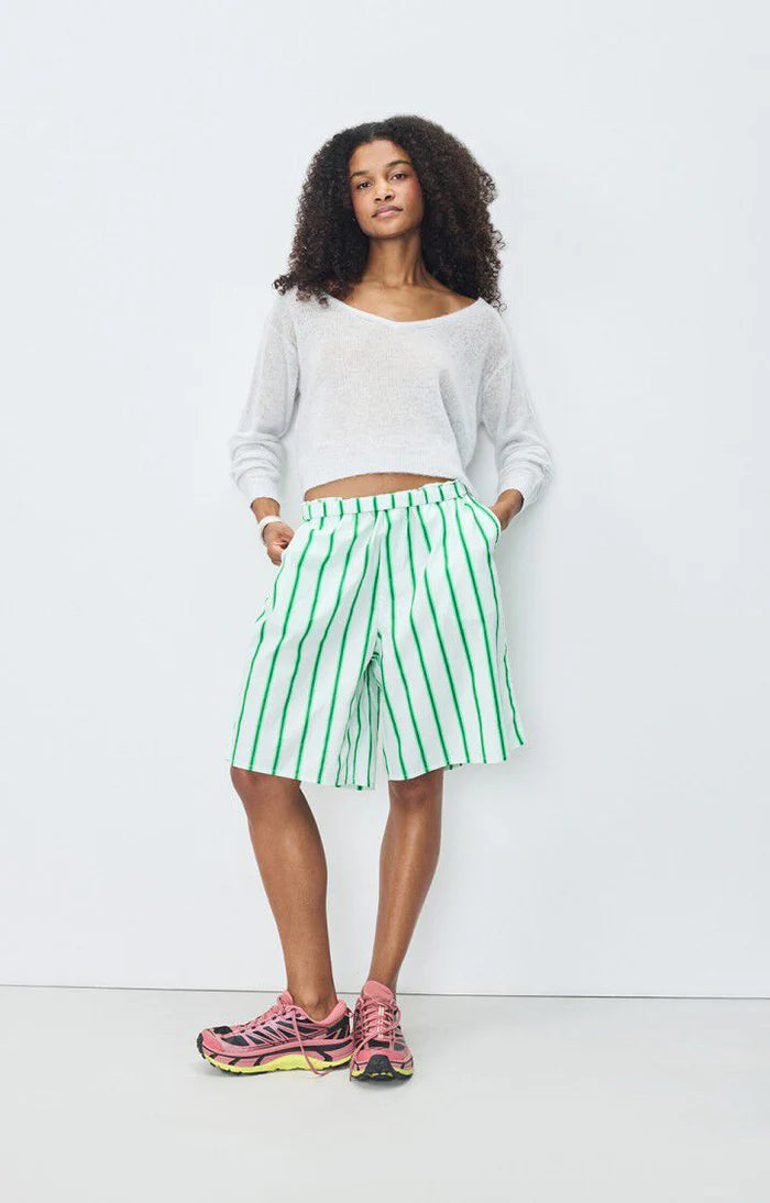 American Vintage Dumy V Neck Jumper - Arctic Melange