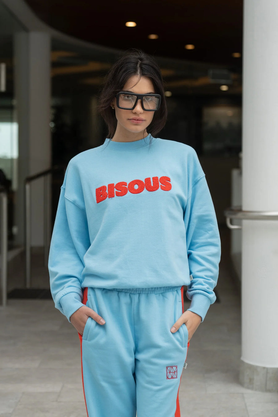Araminta James Bisous Sweatshirt - Ice Blue