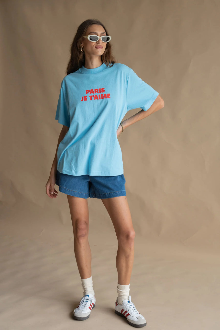 Araminta James Je T'aime Tee - Ice Blue