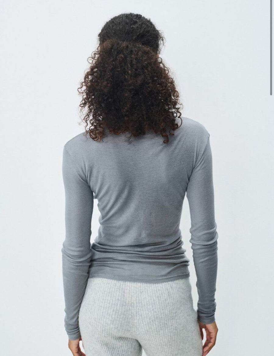 American Vintage Massachusetts Long Sleeve Turtleneck - Vintage Storm