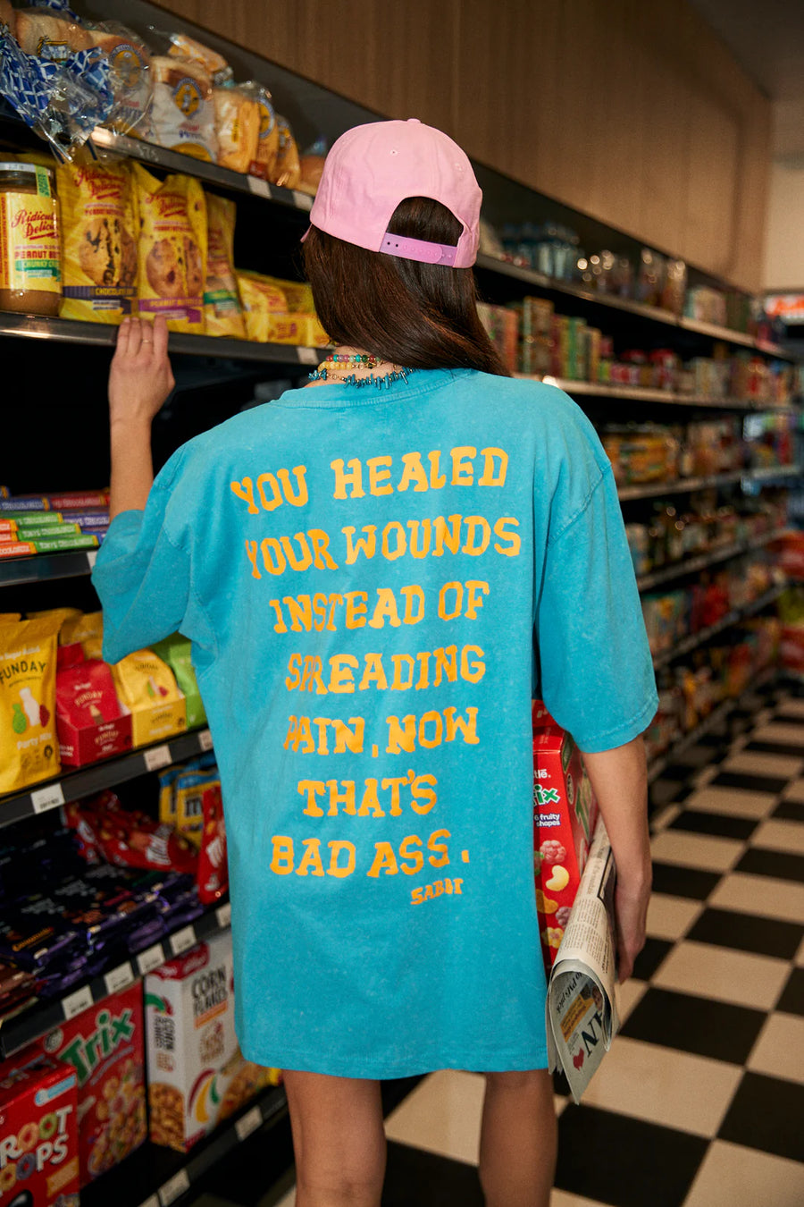 Sabbi The Very Oversized Self Love Club Tee - Blue