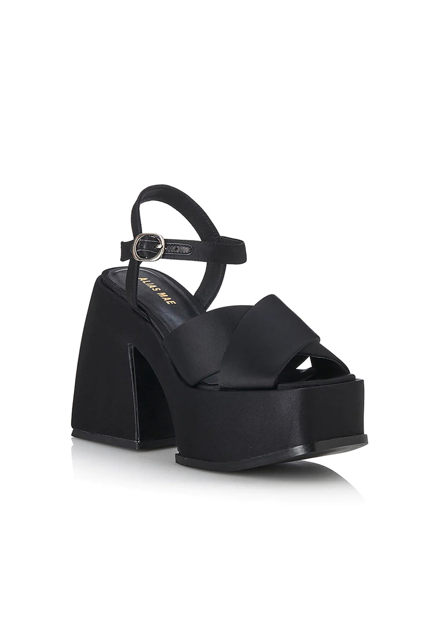 Alias Mae Lyla Sandal - Black Satin