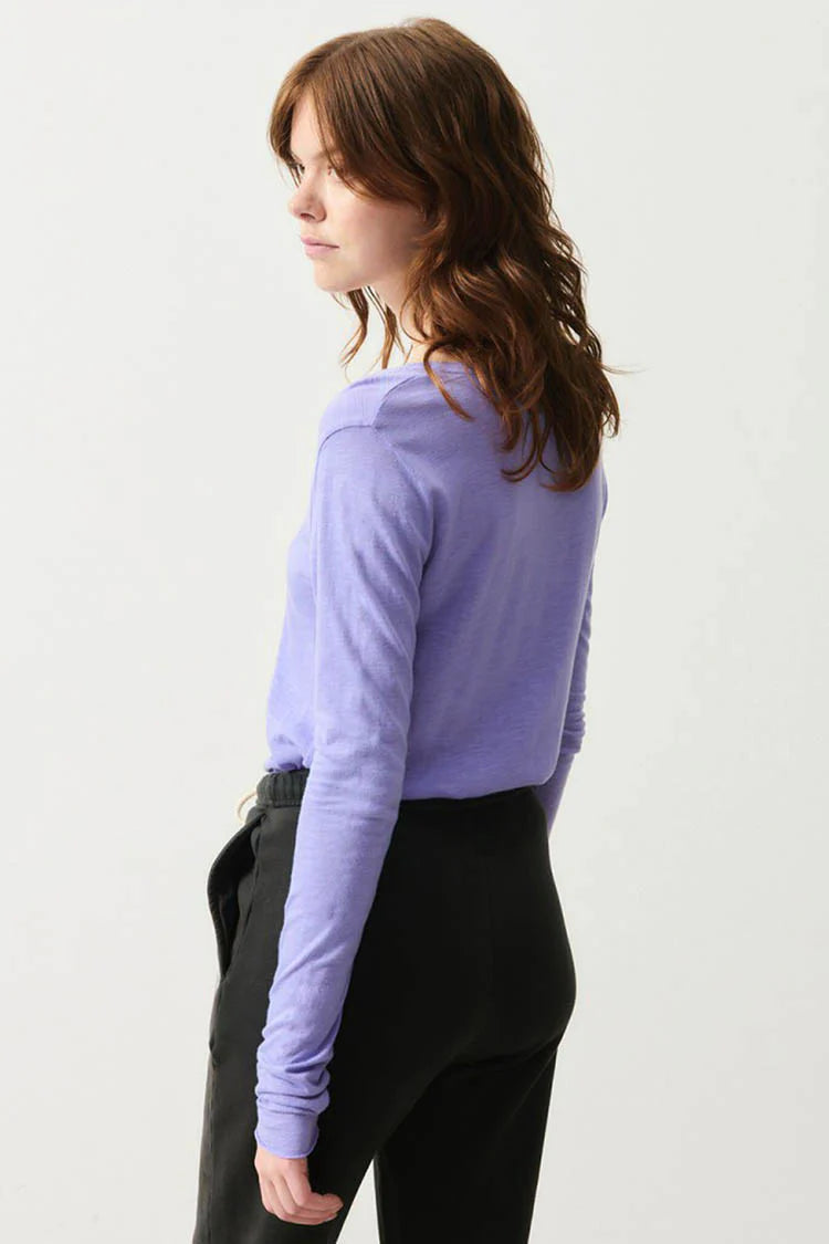 American Vintage Sonoma L/S V-neck - Vintage Lilac