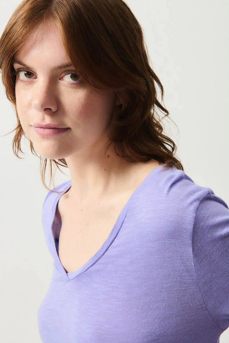 American Vintage Sonoma L/S V-neck - Vintage Lilac