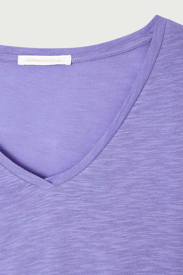 American Vintage Sonoma L/S V-neck - Vintage Lilac