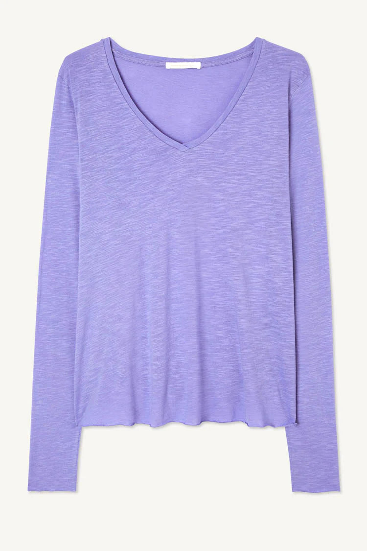 American Vintage Sonoma L/S V-neck - Vintage Lilac