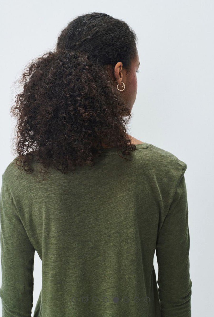 American Vintage Jackonville L/S Vneck Tee - Vintage Khaki
