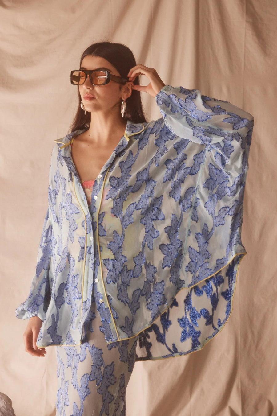 Kinga Csilla Verde Chalm Shirt - Blue