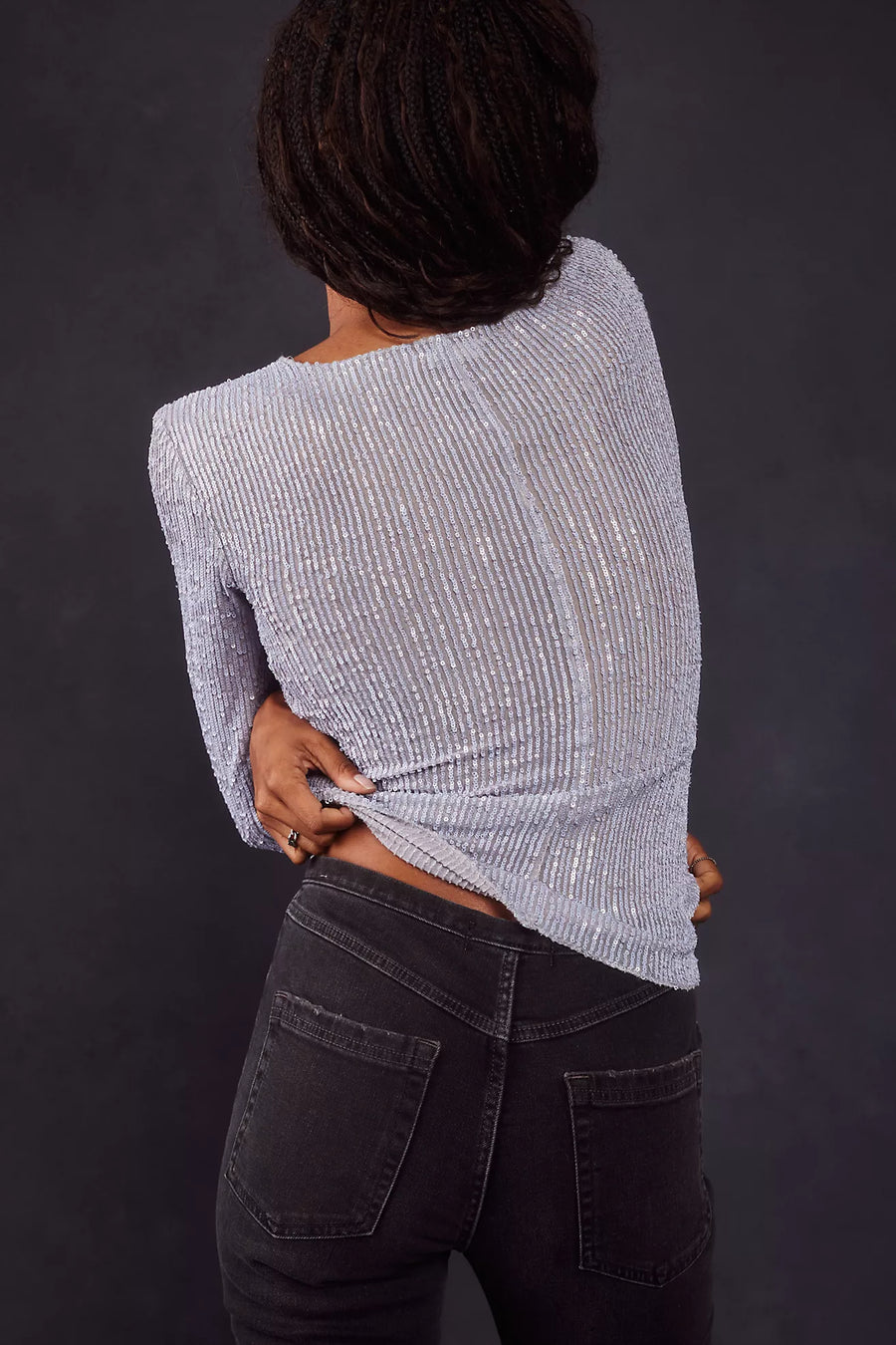 Free People Gold Rush Long Sleeve - Lavender Combo