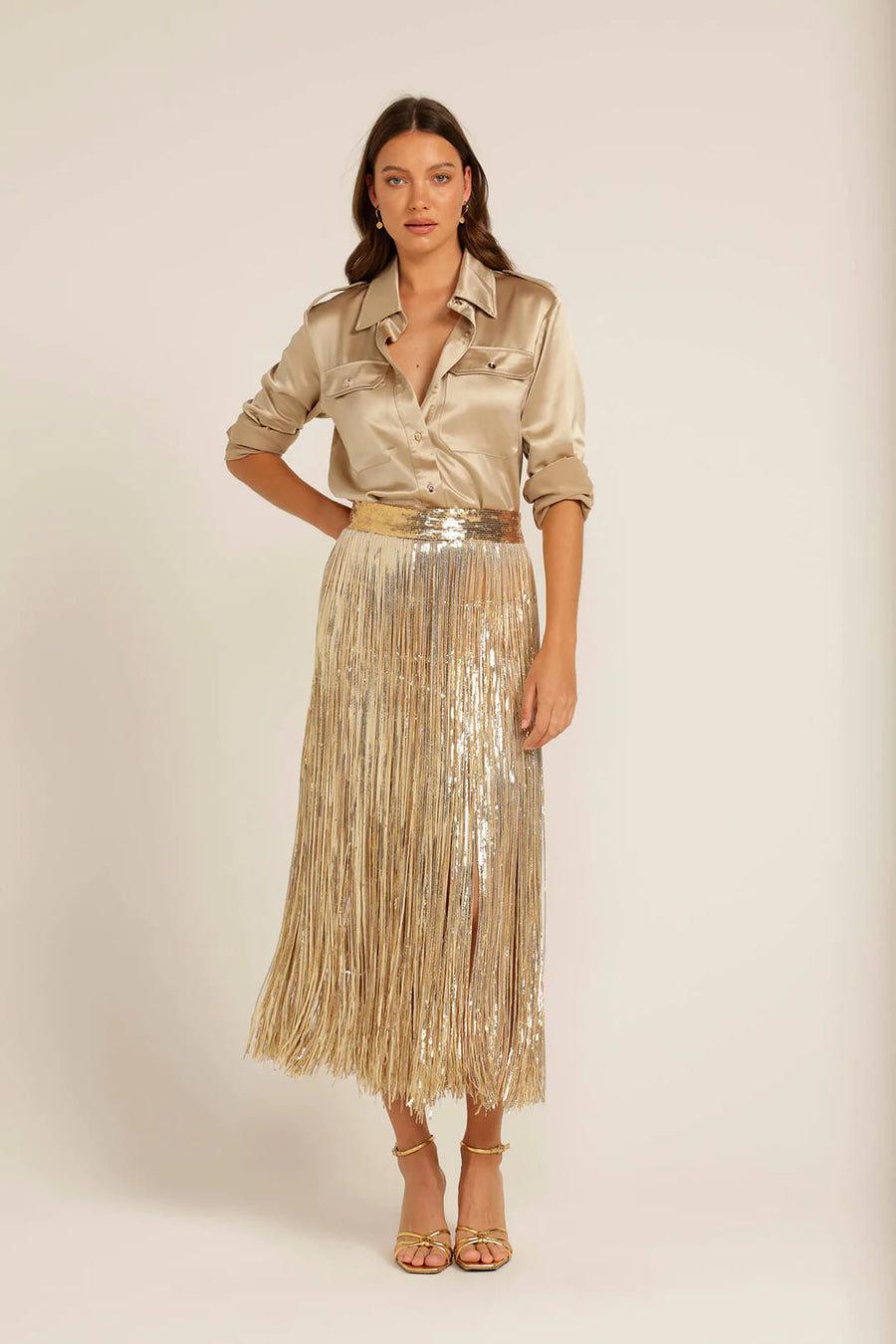 Love, Bonfire The Label Where The Women Glow Skirt - Gold