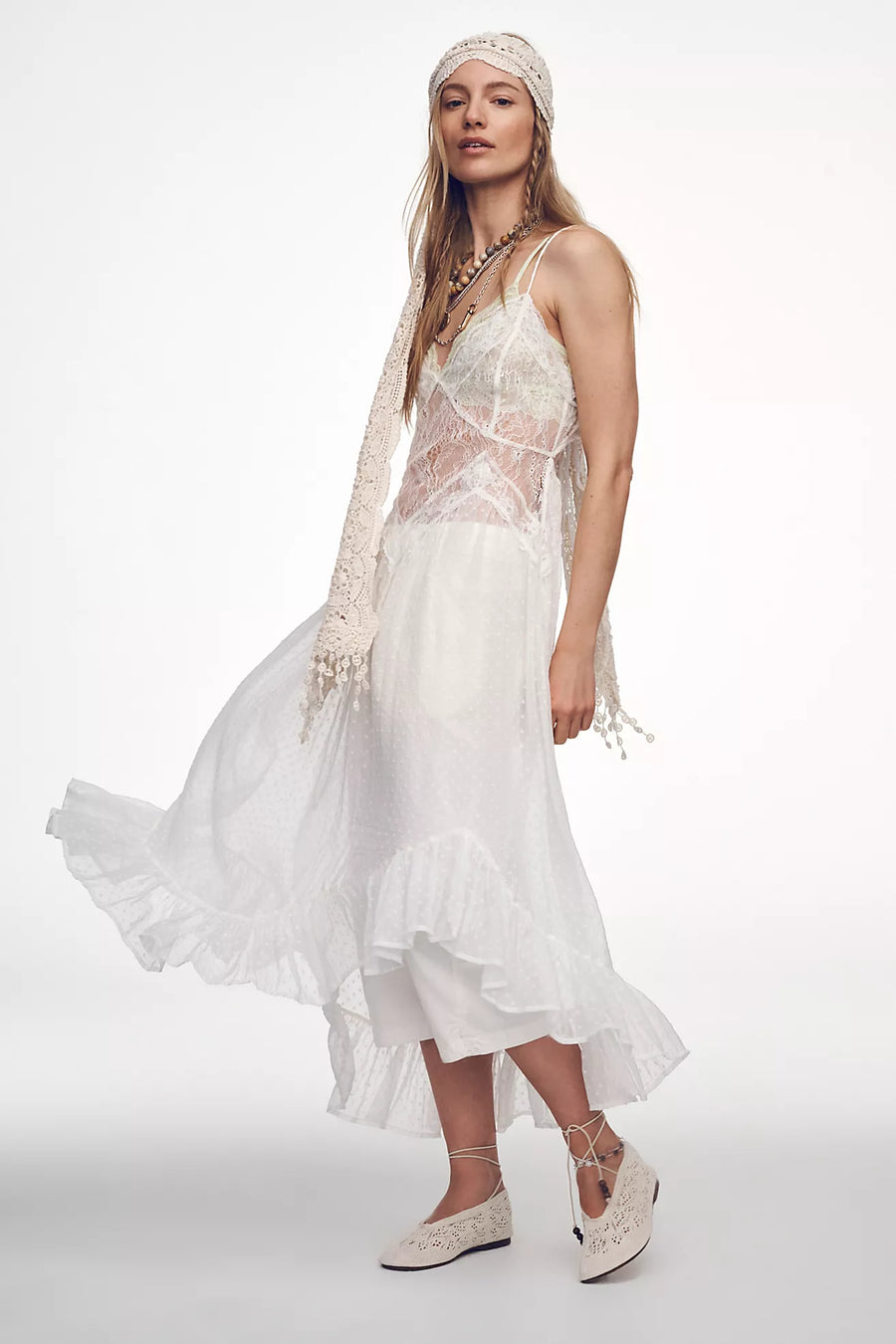 Free People Light My Fire Slip - Clean Ivory