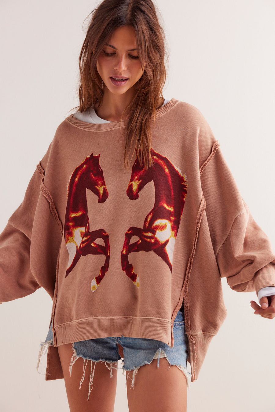 Free People Graphic Camden - Mirrored Horses