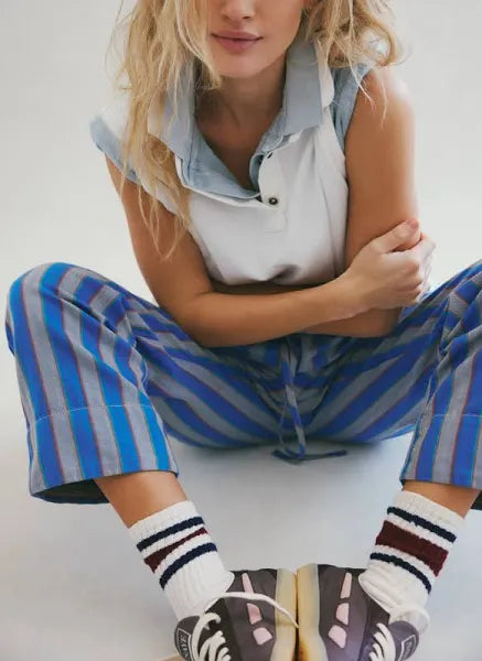 Free People Marielle Pull On Trouser - Sapphire Combo