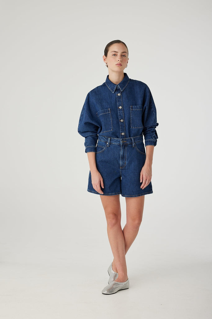 Nobody Denim Mira Short - Steel