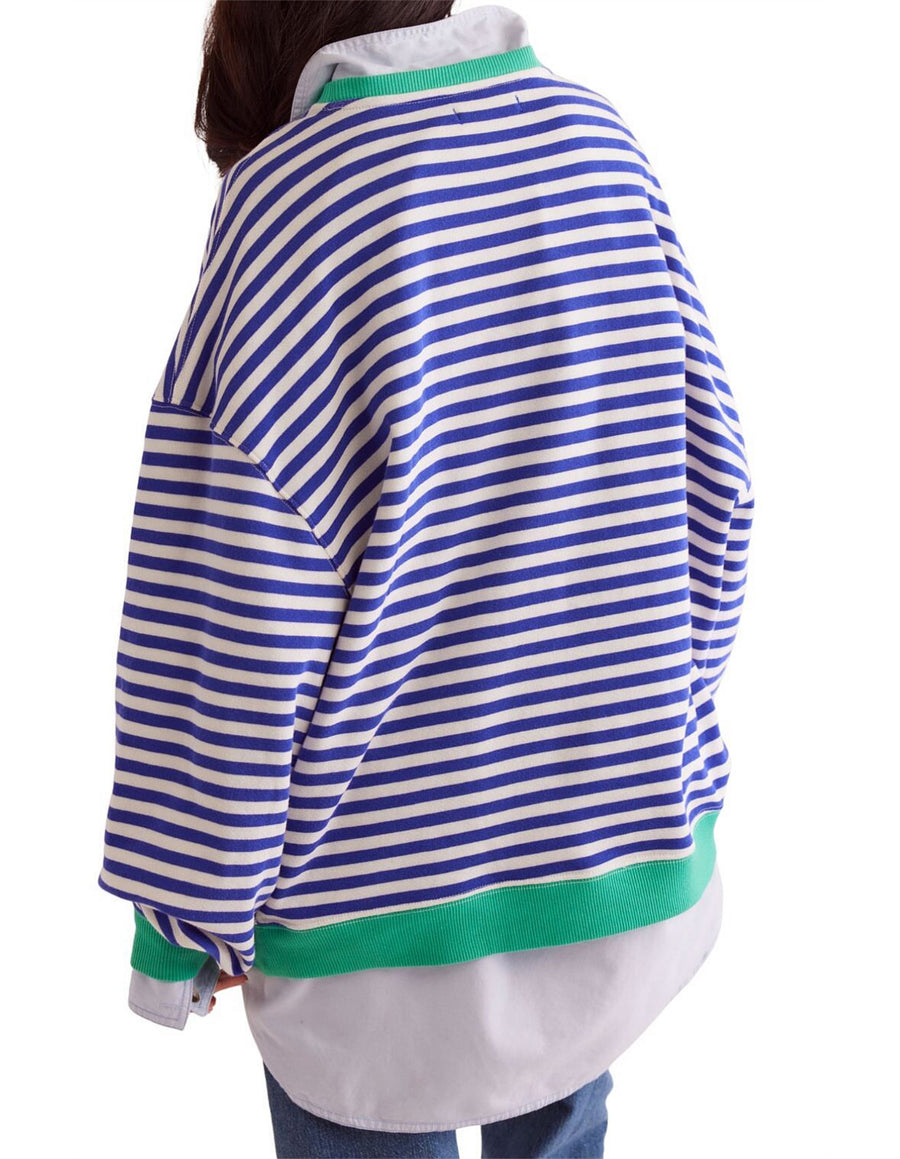 Free People Classic Striped Crew - Sand Dollar Combo