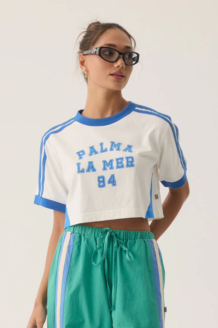 Araminta James Palma Cropped Tee - Snow