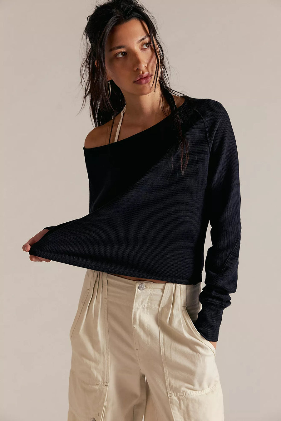 Free People Jess Long Sleeve - Black